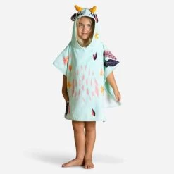 Bade-Poncho Baby Baumwolle - Gazelle Mintgrün