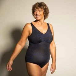 Badeanzug Romi Snake Aquagym Damen Schwarz