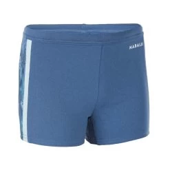 Badehose Boxer Jungen - Yokob Dunkelblau/neonrot -Sportbekleidung Verkauf badehose boxer jungen yokob blaugelb