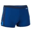 Badehose Boxer Jungen - Yokob Dunkelblau/neonrot