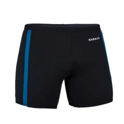 Badehose Boxer Lang Yoko Schwarz/grau/blau