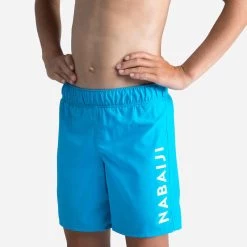 Badehose Schwimmshorts Jungen - 100 Basic Blau