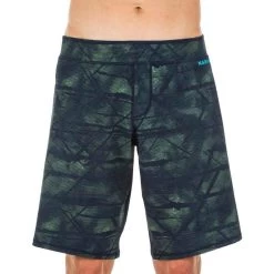 Schwimmshorts Badehose Lang 100 Tex Herren Grün