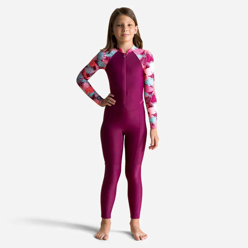 UV-Schwimmanzug Langarm Kinder UV-Schutz 50+ Combi - Violett 1 UV-Schwimmanzug Langarm Kinder UV-Schutz 50+ Combi - Violett